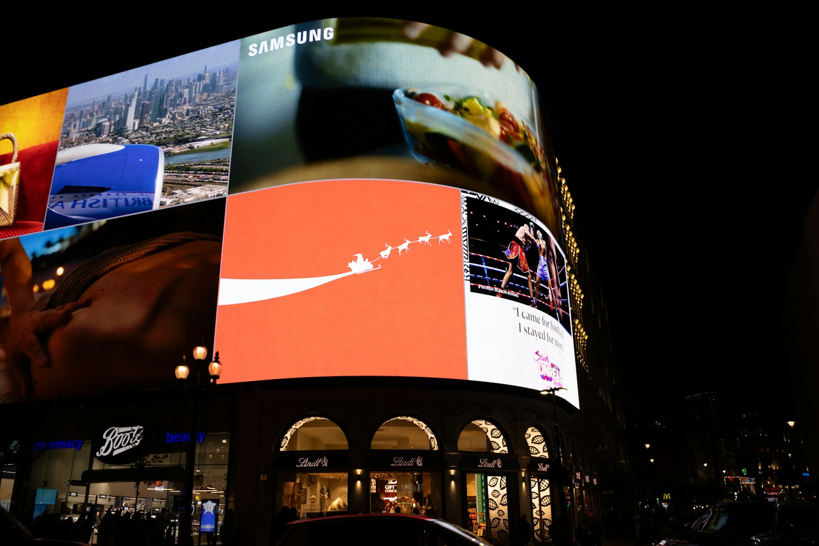 Digital advertising lightboxes in an urban transit environment